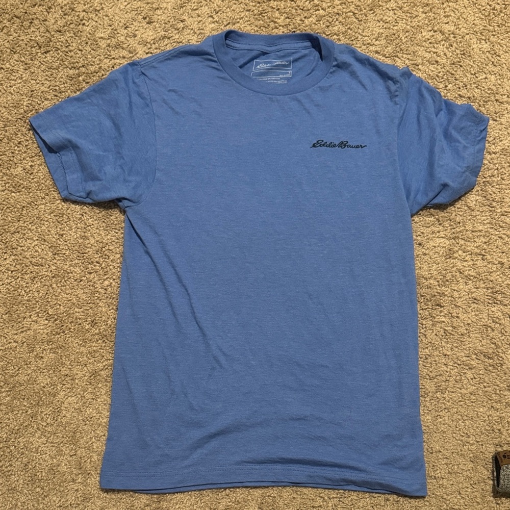 Eddie Bauer Men's Sky Blue Short Sleeve Tee